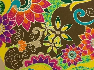 Papiery ozdobne INDIA, Kwiaty, 20x29cm, 10 ark, Happy Color