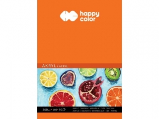 Blok do akrylu, Art., A4, 10 ark, 360g, Happy Color