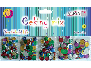 Cekiny MT-6351(12) mix 5szt. x 2 g.PROM