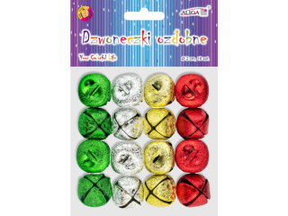 Dzwoneczki DZW-3652 ozdobne, mix kolorw, rozm. 2cm, op.16szt