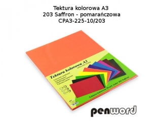 BRYSTOL/TEKTURA KOL. A3 203 SAFFRON/POMARACZOWA CPA3-225-10 (SZPSH)