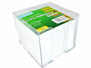 Notes kostka w pojemniku ? 84x84x70mm nieklejona bia�a ? 0235