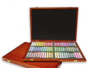 MUNGYO GALLERY ARTISTSPASTELE SUCHE MPV-72W KOMPLET 72 SZT. W OPAK. DREWNIANYM