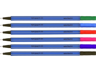 Cienkopis TOP QUALITY Fineliner, mix 0, 4 mm 6 kolorw