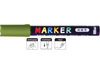 Marker akrylowy 1-2 mm, zielony oliwkowy, MG