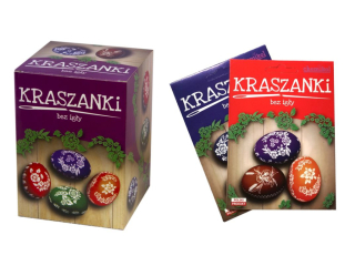 Kraszanki NKW-6356 zestaw naklejek w stylu ludowym i 3 barwniki do jaj, op. 25 zestaww