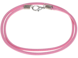 Naszyjnik z zapięciem grubość: 3 mm długość : 45 cm kolor: różowy