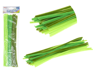 Druciki kreatywne  długość : 30  cm  ilość : 40 szt kolor: odcienie zielonego
