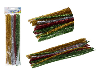 Druciki kreatywne metalizowane  dugo : 30  cm  ilo : 40 szt kolor: mix metalizowany 2