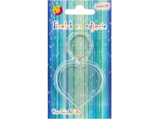 Brelok personalizowany na zdjęcie CB-3612 serce z plexi, rozm. 5cm