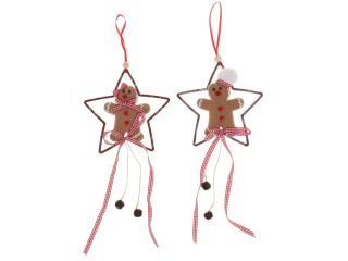 Zawieszki - witeczne z dzwoneczkami  rozmiar: 14 x 2, 5 x 23  cm