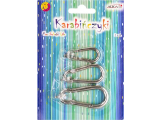 Karabińczyki PH-2639 op. 3szt., rozm: 3cm, 5cm i 6cm