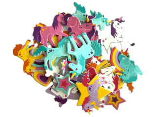 Naklejki z pianki  nazwa: jednoroce 2 ilo : 22 szt