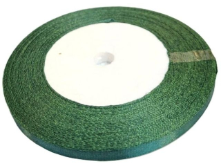 Wstka satynowa  rozmiar: 6 mm x 32 m kolor: ziele butelkowa