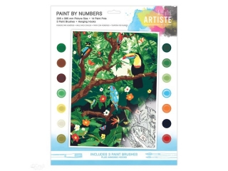 DU�Y ZESTAW DO MALOWANIA PO NUMERACH - ARTISTE - ENDANGERED RAINFOREST NZWR-DLP