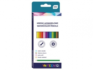 Kredki akwarelowe YN-TTEN Aqua 12 kolorw