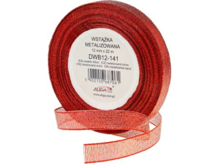 Wstka metalizowana DWB06-141 czerwona, rozm. 6mm/22m, 1op.=4rol.