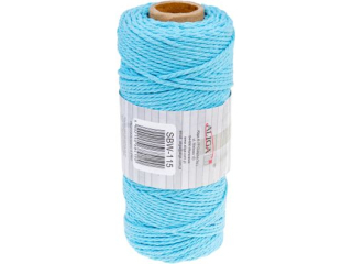 Sznurek bawełniany SBW-115 błękitny 3mm 100m (splot 21 nitek)