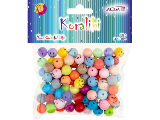 Koraliki PJ-2119 plastikowe z bu�kami, rozm. 7mm, op. 50g
