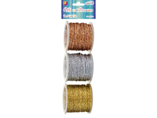 Nitki metalizowane NIT-2300 d�. 3m, op. zawiera 3 kolory
