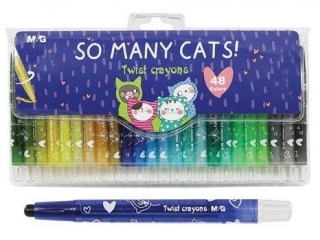 Kredki twistery So Many Cats, wykrêcane, 48 kolorów, MG