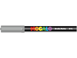 Marker akrylowy Mocalo 1mm srebrny 539, MG [opakowanie=9szt]