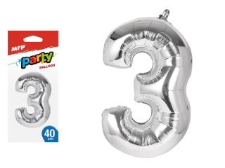 Balon foliowy cyfra "3" 40cm