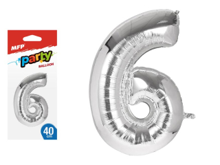 Balon foliowy cyfra "6" 40cm