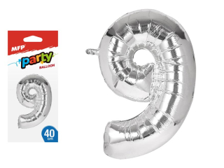 Balon foliowy cyfra "9" 40cm