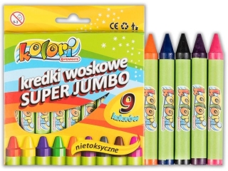 PENMATE KOLORI PREMIUM KREDKI WOSKOWE SUPER JUMBO 9 KOLORW (3, 03 proc.)