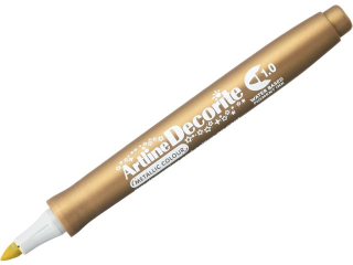 Marker permanentny ARTLINE DECORITE ko�c�wka okr�g�a 1, 0mm - z�oty [opakowanie=12szt]