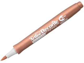 Marker permanentny ARTLINE DECORITE BRUSH ko�c�wka p�dzelkowa - br�zowy metaliczny [opakowanie=12szt]