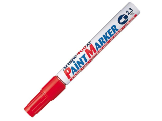 Marker olejowy ARTLINE ko�c�wka okr�g�a 2, 3mm - czerwony [opakowanie=12szt]