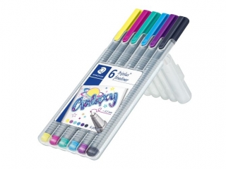 Cienkopis triplus, GALAXY, 6 kol. w etui, Staedtler