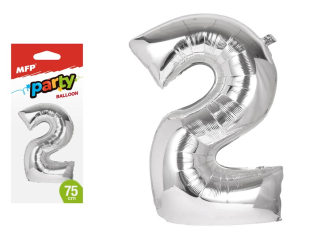 Balon foliowy cyfra "2" 75cm