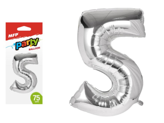 Balon foliowy cyfra "5" 75cm