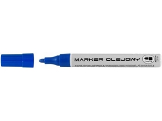 Marker olejowy ECONOMY, fibrowa kocwka 2, 5 mm, 8 kolorw niebieski Pudeko [opakowanie=12szt]