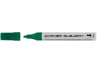 Marker olejowy ECONOMY, fibrowa kocwka 2, 5 mm, 8 kolorw zielony Pudeko [opakowanie=12szt]