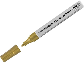 Marker olejowy TOMA Economy, fibrowa ko�c�wka 2, 5 mm, 8 kolor�w - z�oty [opakowanie=12szt]TO-420 z�oty
