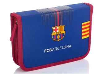 Piórnik pojedynczy z wyposa¿eniem, 2 klapki, 1W2 FC-234 FC Barcelona Barca Fan 7 0%