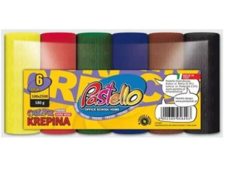 Krepina MINI MINI 10x250 cm 180 gram 6 szt. mix kolor�w TREND PAS-8493 [opakowanie=1szt]