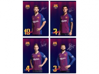 Zeszyt A5 16k. ASTRA FC Barcelona Barca Fan 7, trzy linie ko