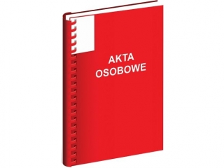 Teczka akt osobowych z instrukcj A4 (z bind) 02 czerwona