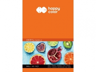 Blok do akrylu, Art., A3, 10 ark, 360g, Happy Color