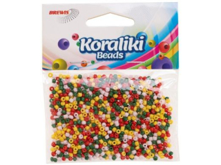 Koraliki akrylowe do nawlekania rozmiar: 3, 5 mm waga: 30 g  kolor: mix