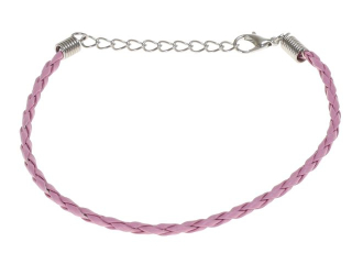 Bransoletka z zapiciem grubo: 3 mm  dugo : 18  cm  kolor: rowy