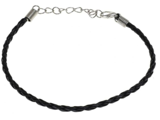 Bransoletka z zapiciem grubo: 3 mm  dugo : 18  cm  kolor: brzowy