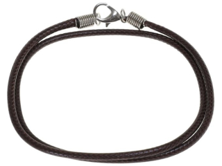 Naszyjnik z zapiciem grubo: 3 mm  dugo : 45  cm  kolor: brzowy