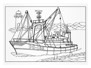 Kolorowanka MFP A5 Statki