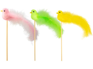 Ptaszki na piku rozmiar: 15 x 3 x 25 cm w opakowaniu: 3 kolory kolor: ��ty, zielony, r�owy